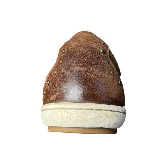 Taos Shoes Womens 8.5 EU39 Freedom Sneakers Brown Leather Casual Walking Studded - Picture 10 of 12